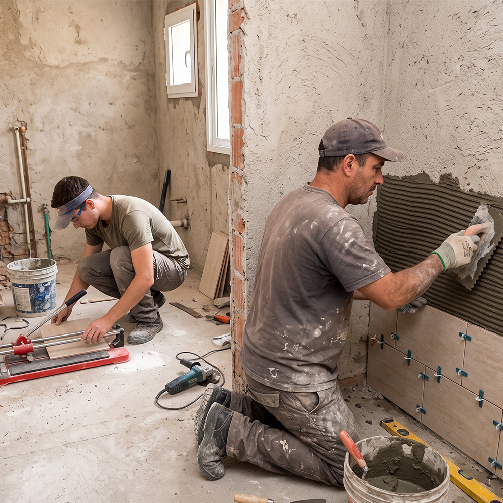 Obra civil: Revestimiento de baño